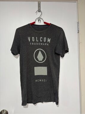 Volcom Charcoal Gray Short Sleeve Logo Tee